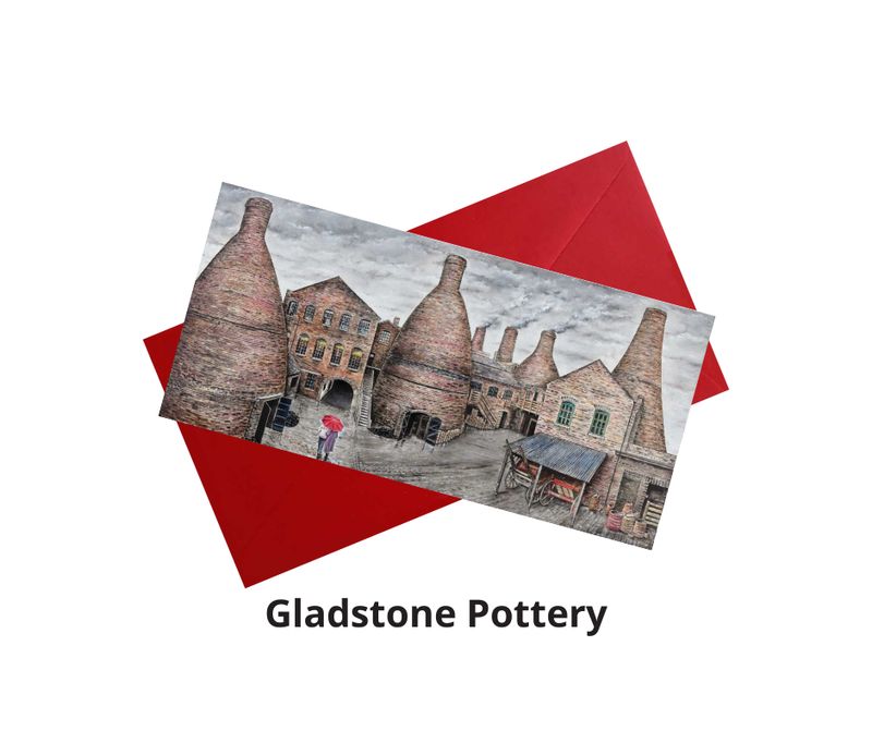Gladstone Pottery Greetings Card