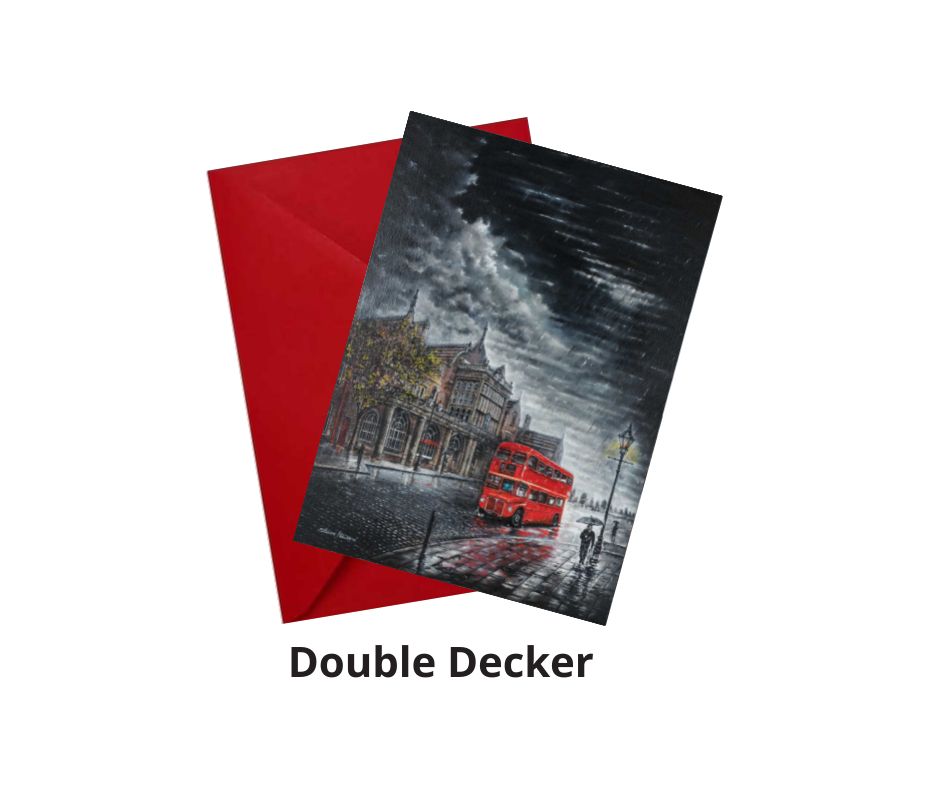Double Decker Greetings Card