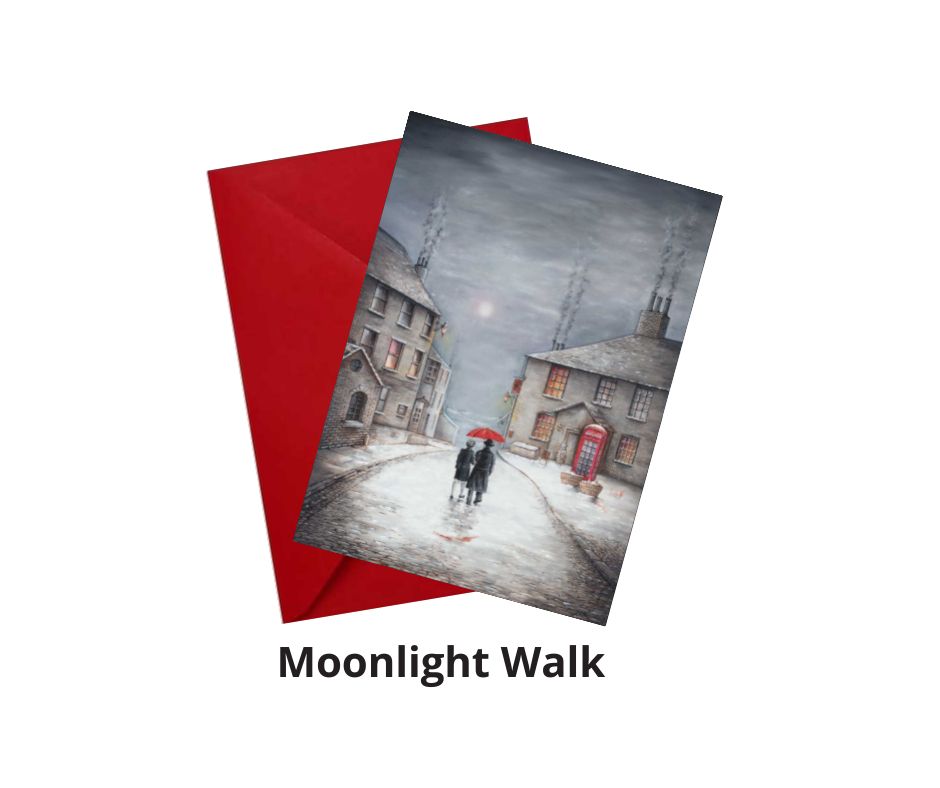 Moonlight Walk Greetings Card