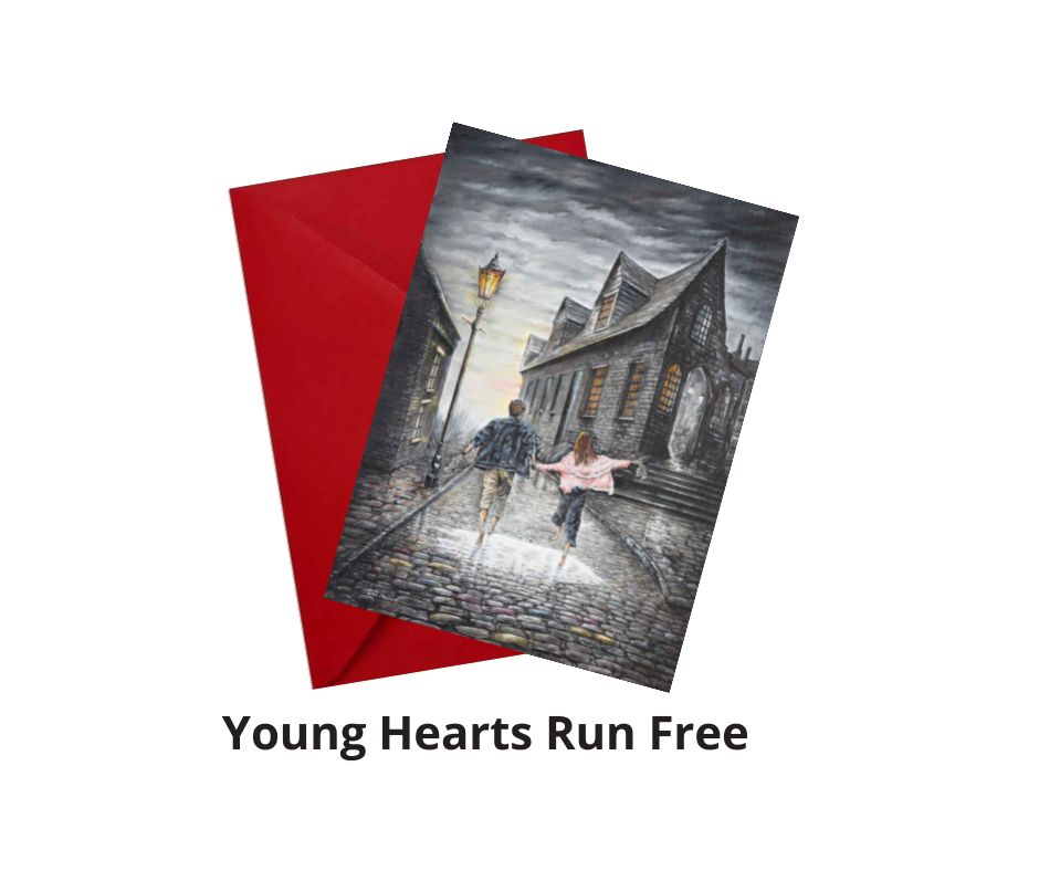Young Hearts Run Free Greetings Card