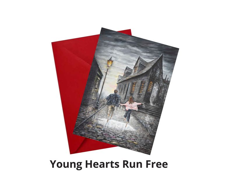 Young Hearts Run Free Greetings Card