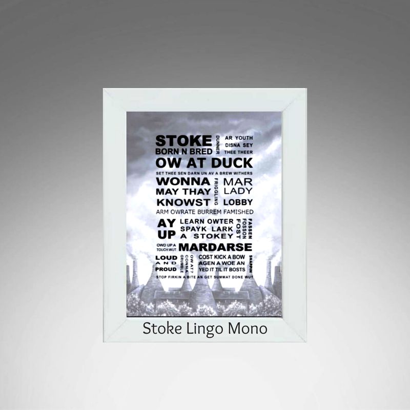 Stoke Lingo A4 White Frame.