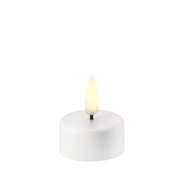 Bougie chauffe plat  Led UYUNI télécommandable 3,8 cm x 2 cm col blanc nordique