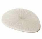 Assiette plate / support bougie /ou support vase strié de gris