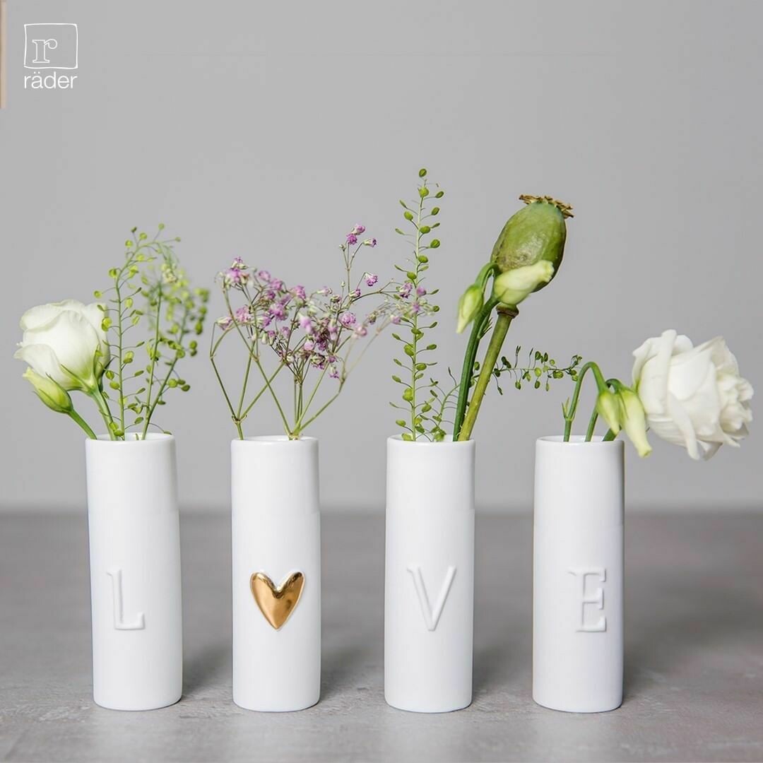 Mini vases LOVE set de 4
