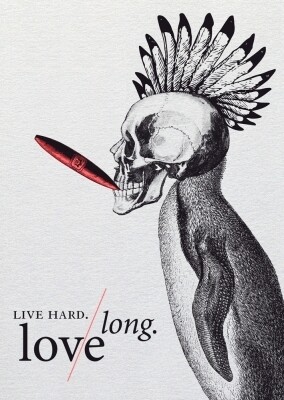 Carte LIVE HARD LOVE LONG