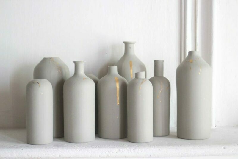 Vase Sauje et Or modèle goulot small EPURE artisans français