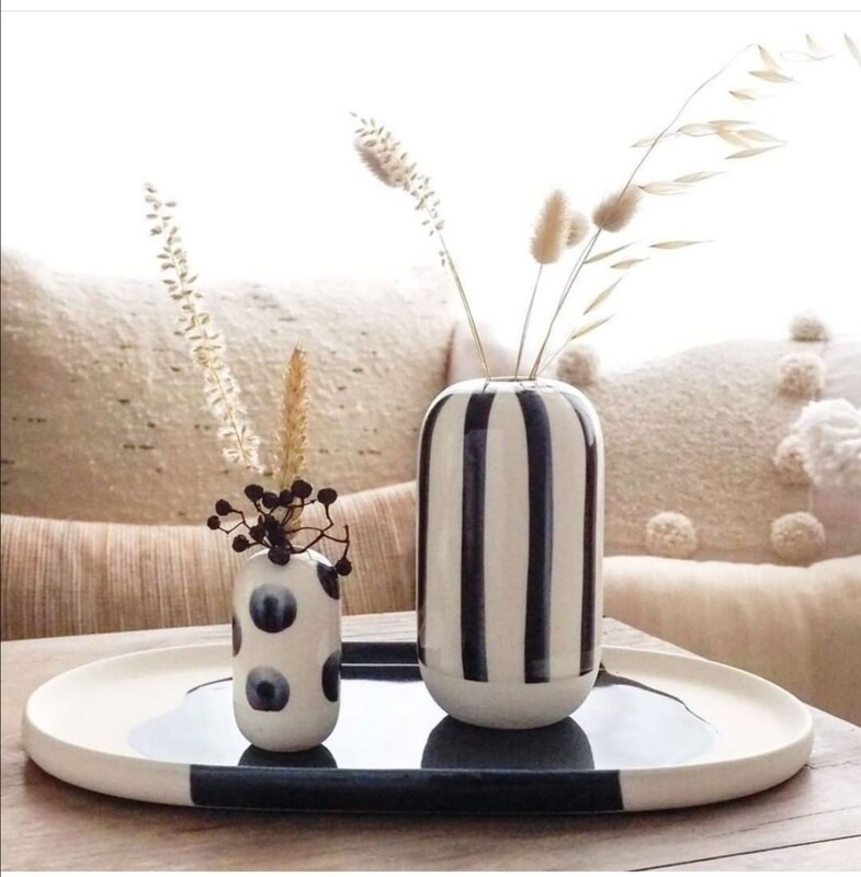 Cute Little Vase à pois bleus