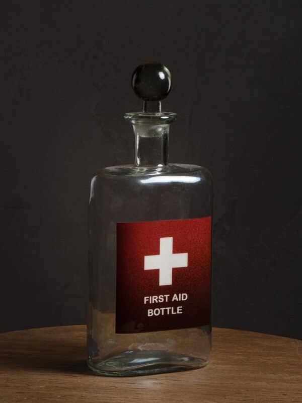 Grande Carafe / Bouteille / Flacon&quot;Premiers Secours&quot;