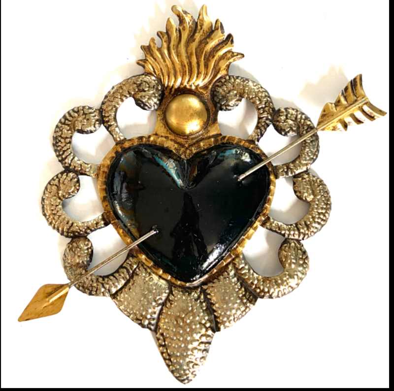 Ex Voto Coeur sacre XL FLECHADO col Noir