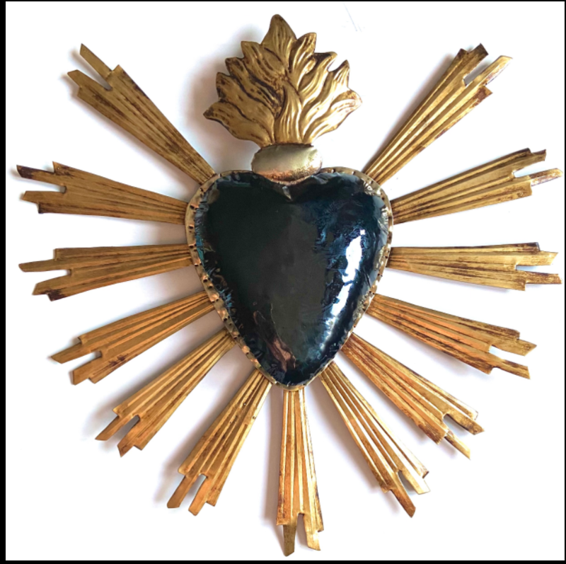 Ex Voto Coeur sacré XXL La UNION col noir