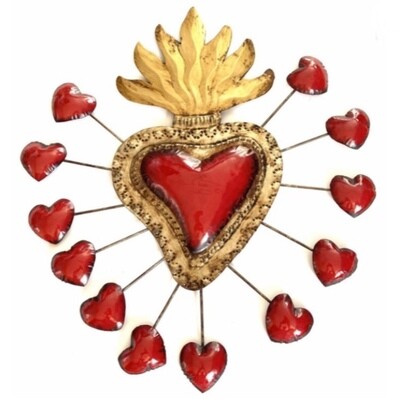 Ex Voto Coeur Sacre XXL GALLEGOS Col Rouge Ex Voto Coeur Sacre XXL GALLEGOS Col Rouge