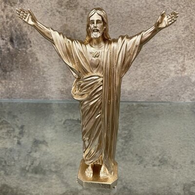 Statue JESUS LOVES YOU col Doré Jai vu la Vierge