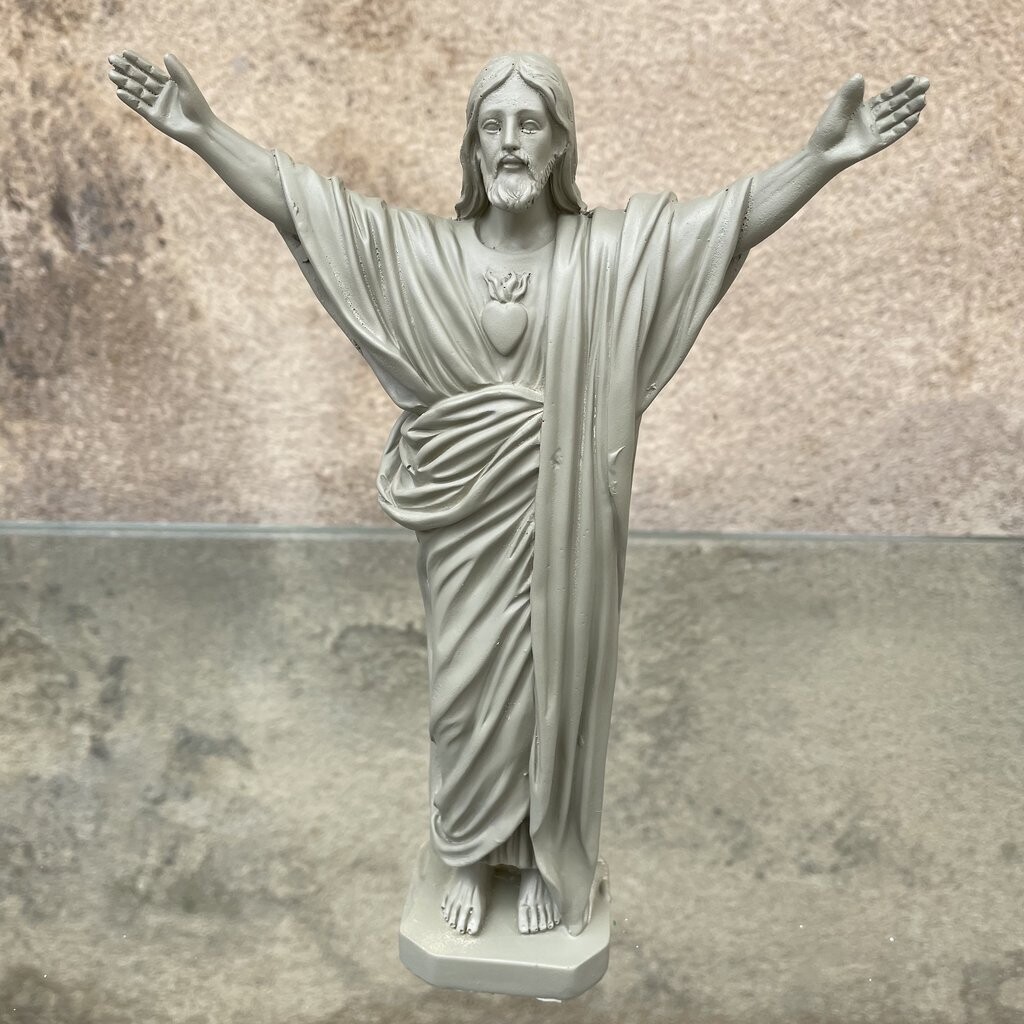 Statue JESUS LOVES YOU col Olive  J ai Vu La Vierge