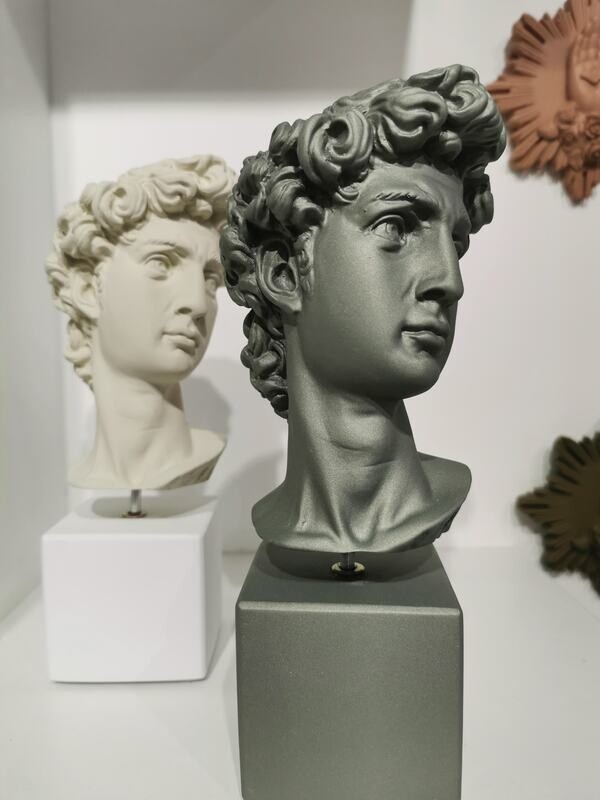 Statuette tete de David col Metallic Jardin