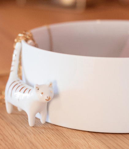 Coupelle en Porcelaine Chat
