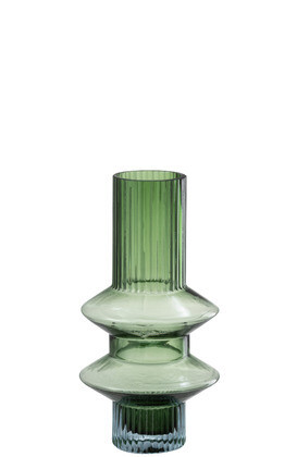 Vase Double Circle Vert