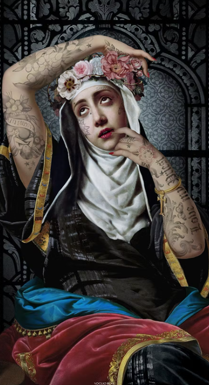 Tenture/Rideau Sainte Rita  80X144 cm VOGLIO BENE