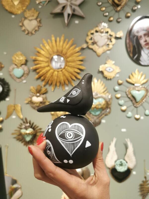 Colombe HEART  Tatouée Noir