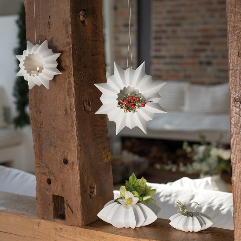 Petite Etoile Photophore en Porcelaine