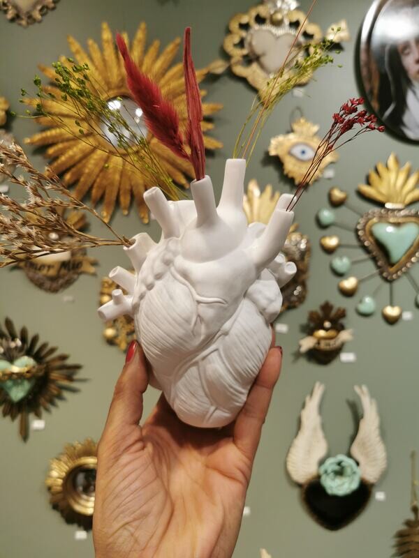 Vase Coeur Anatomique Small Blanc