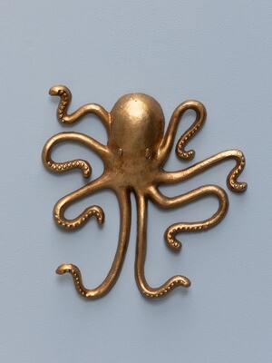 Pieuvre Octopus Decoration Murale Or