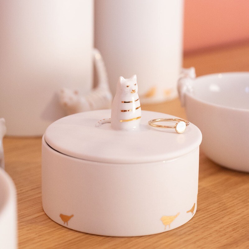 Pot Chat Cat en Porcelaine