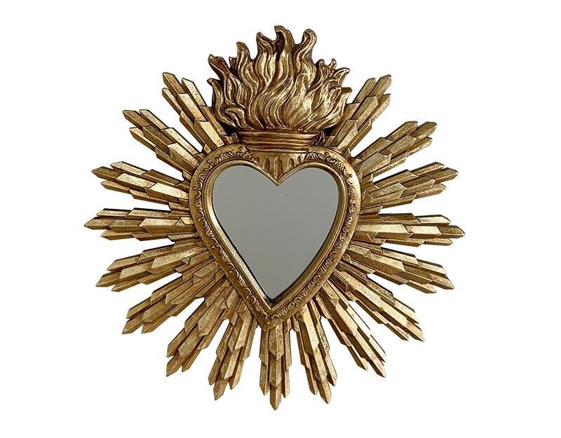 Miroir Ex Voto Coeur Rayonnant