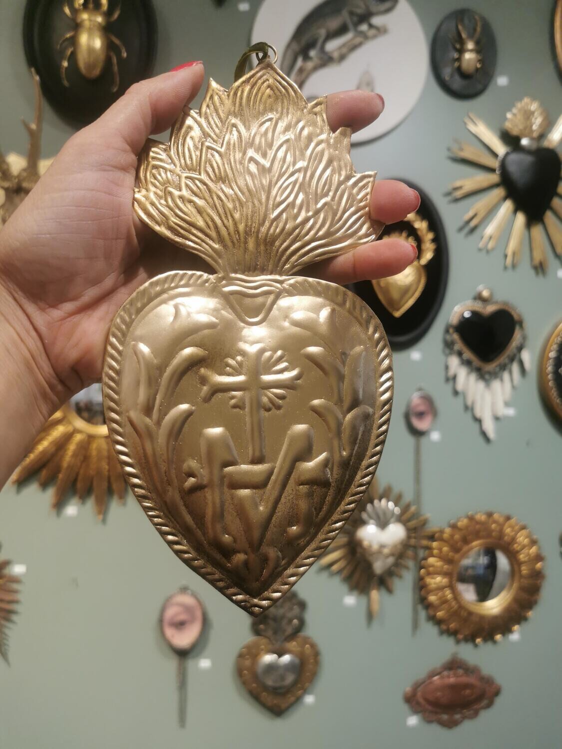 Ex Voto Coeur Sacre AVEM col Or, Couleur: Light Gold
