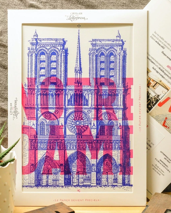 Affiche Imprimerie d art NOTRE DAME