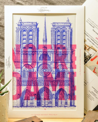 Affiche Imprimerie d art NOTRE DAME