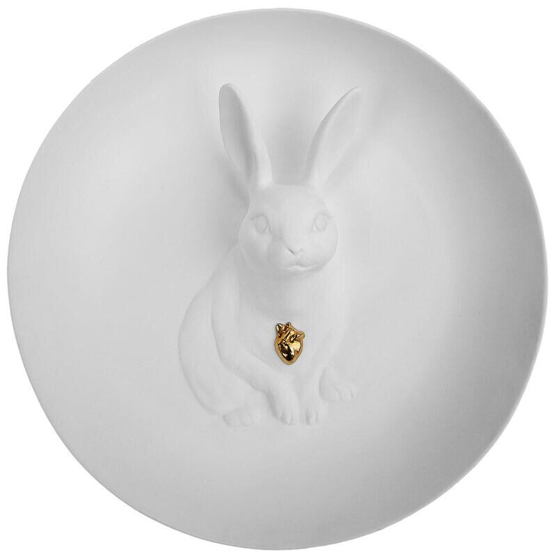 Assiette Murale En Porcelaine 3D Lapin