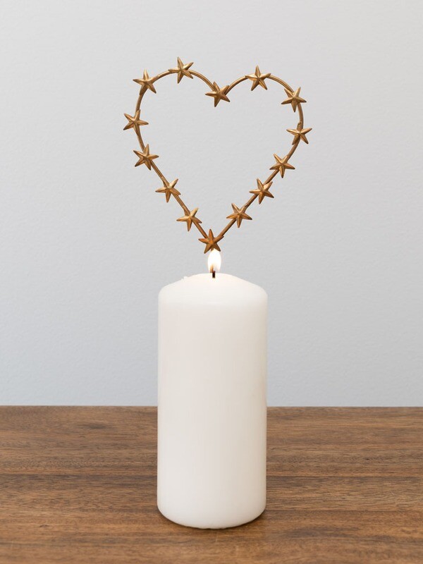 Decoration de Bougie Coeur Etoilé