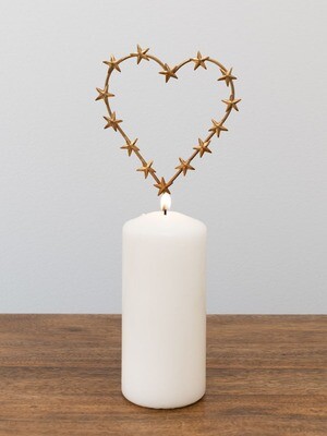 Decoration de Bougie Coeur Etoilé