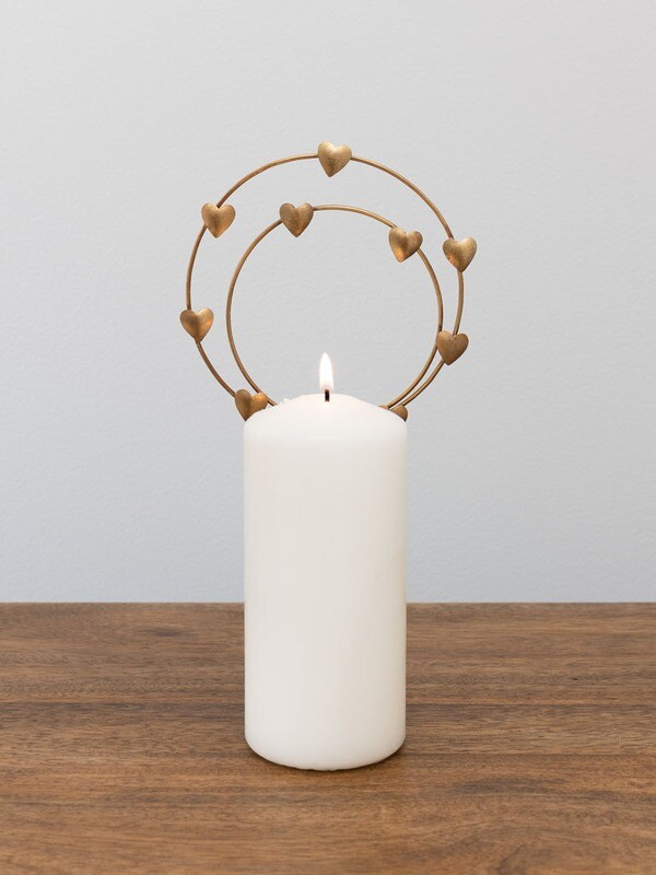 Decoration de Bougie Aureole de Coeur