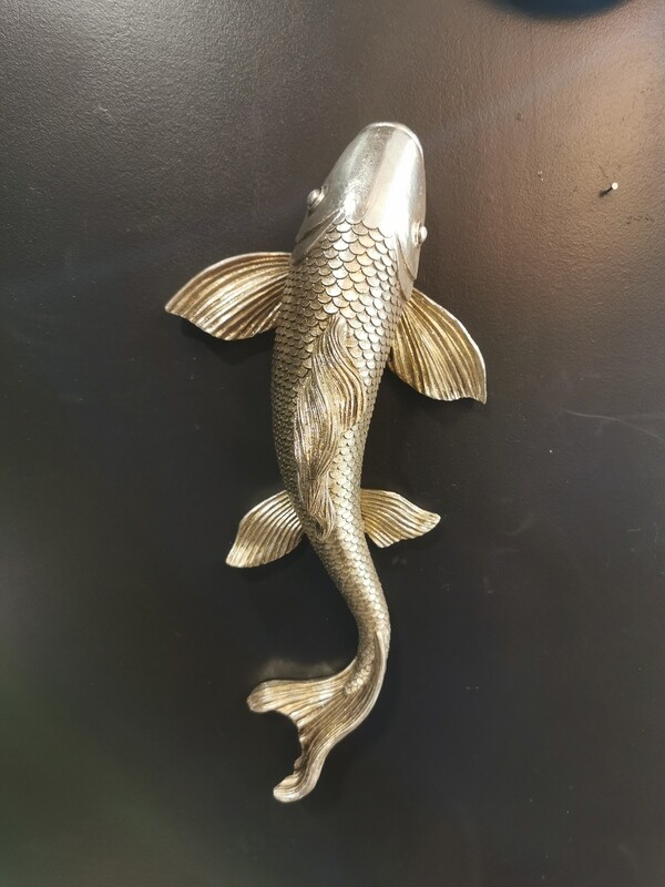 Carpe Koi Deco Murale Large Argent