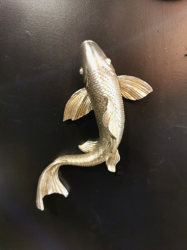 Carpe Koi Deco Murale Medium Argent