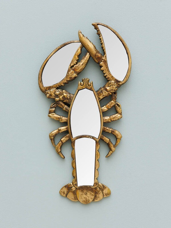 Miroir Homard Or