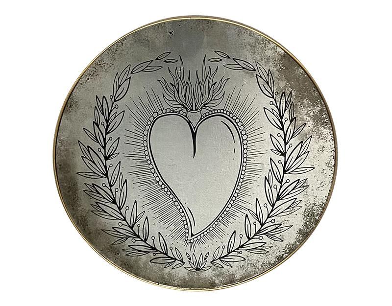 Miroir Imprimé Coeur Sacré Ex Voto