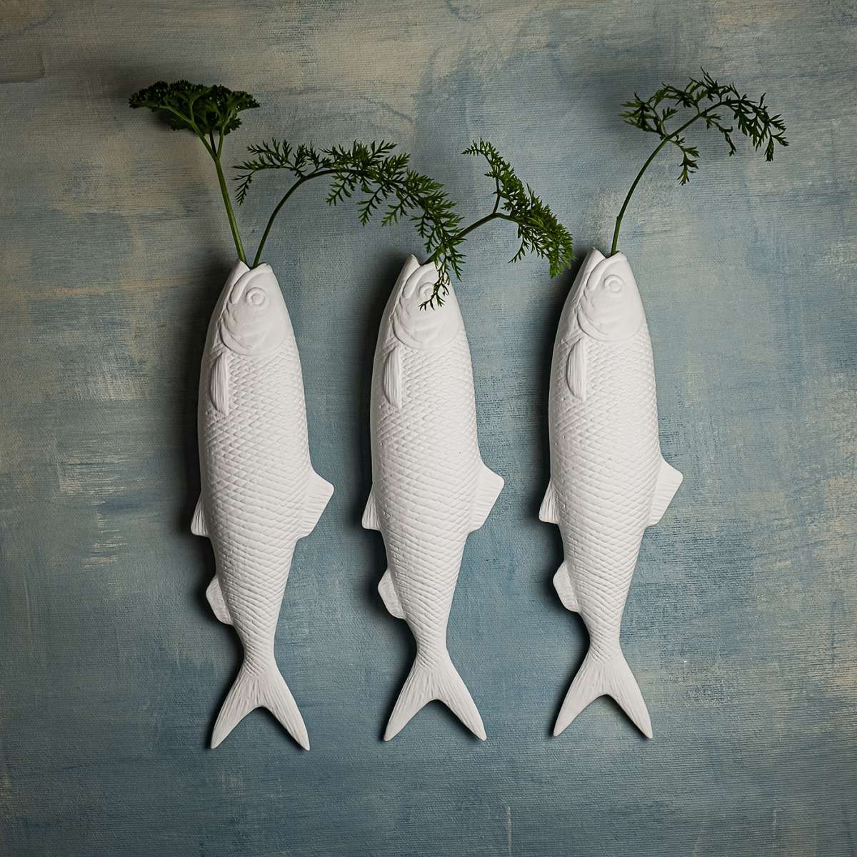 Vase Mural FISH col Blanc à L&#39;Unité