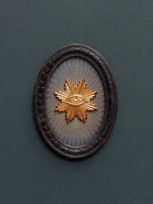 Cadre Ex Voto Oeil Rayonnant