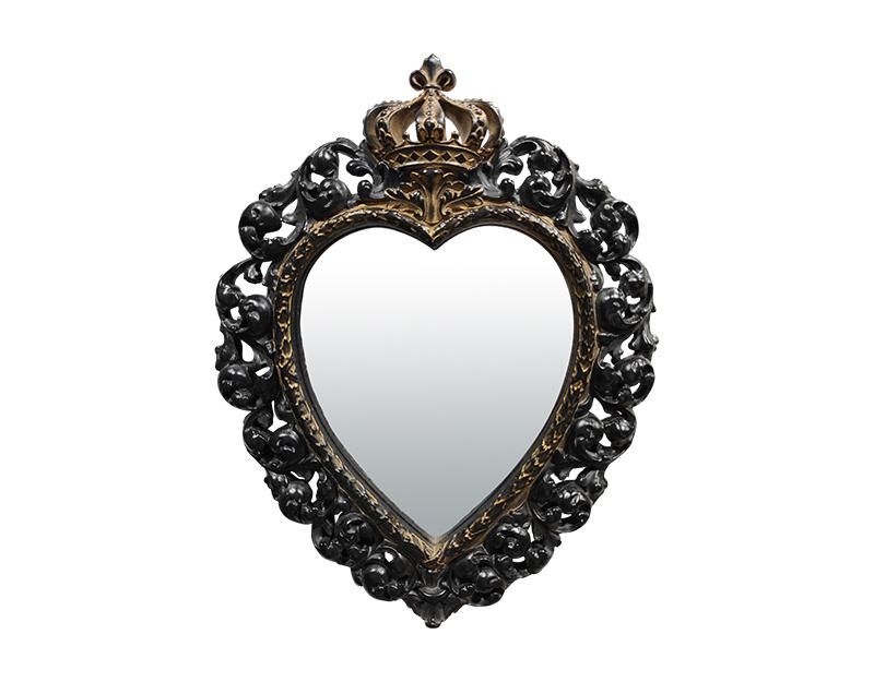 Miroir Ex Voto Couronne Col Noir