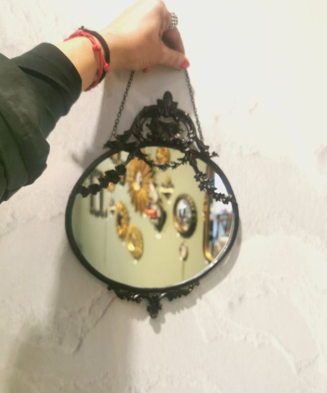Miroir Romance Noir Vieilli