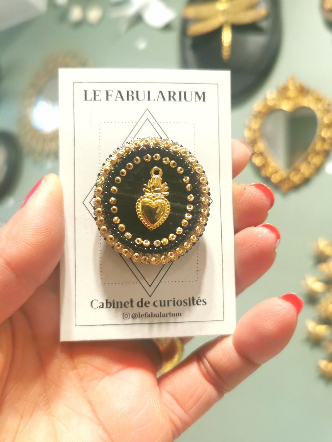 Broche Ex Voto Coeur Or