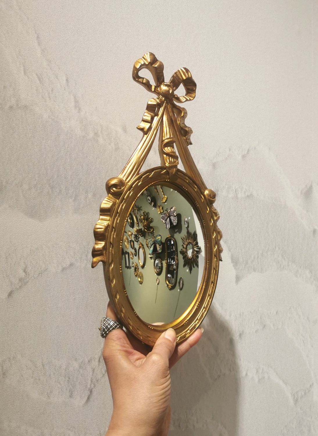 Miroir Convexe Ribbon Or