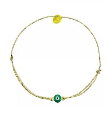 Bracelet Protection Oeil Emaillé Vert