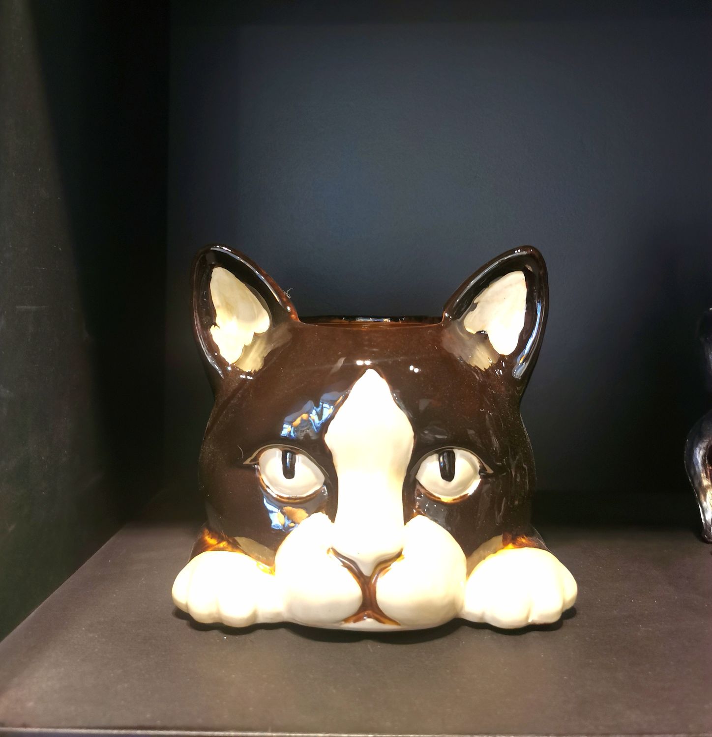 Vase / Pot Big Chat Noir Céramique
