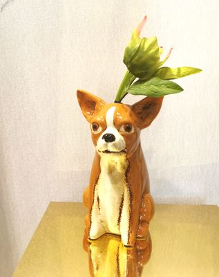 Vase / Pot Chihuahua Céramique