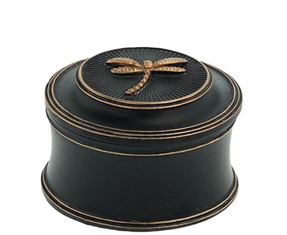 Petite Boite Libellule Noir et or