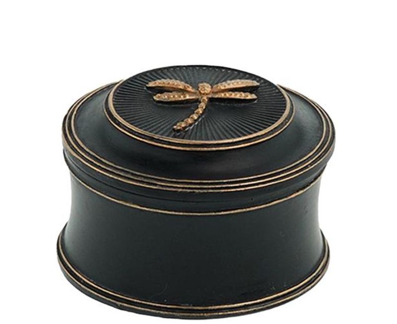 Petite Boite Libellule Noir et or